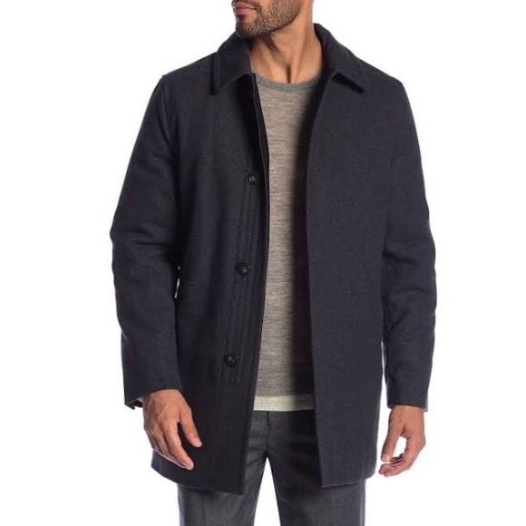 Hart Schaffner Marx Barcelona Charcoal Wool Coat